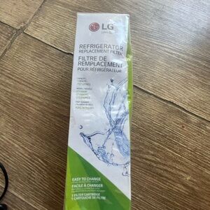 LG Refrigerator Filter with White and Green Packaging